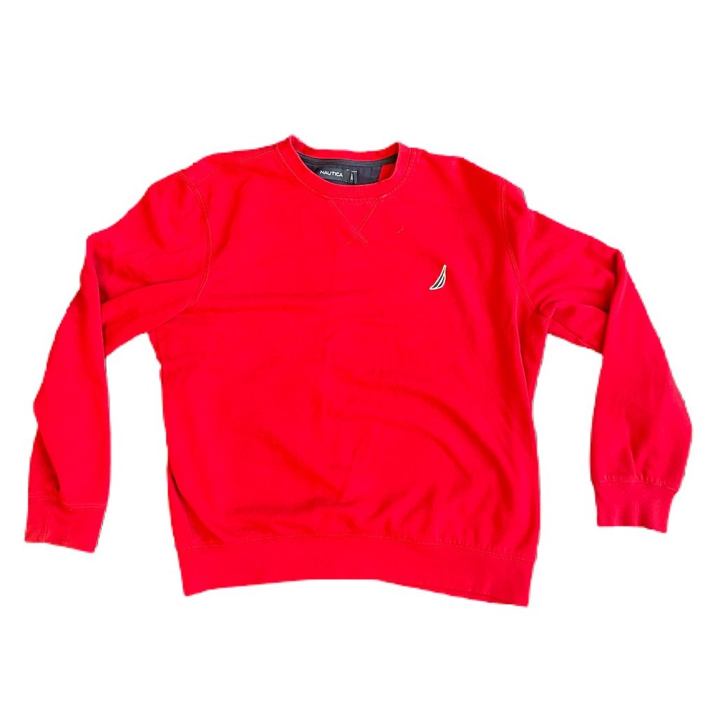 Red Nautica Crewneck Sweater